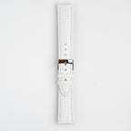 Violino Lizard White Watch Strap, buckled up, front view