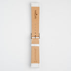 Violino Lizard White Watch Strap, underside showing the lining