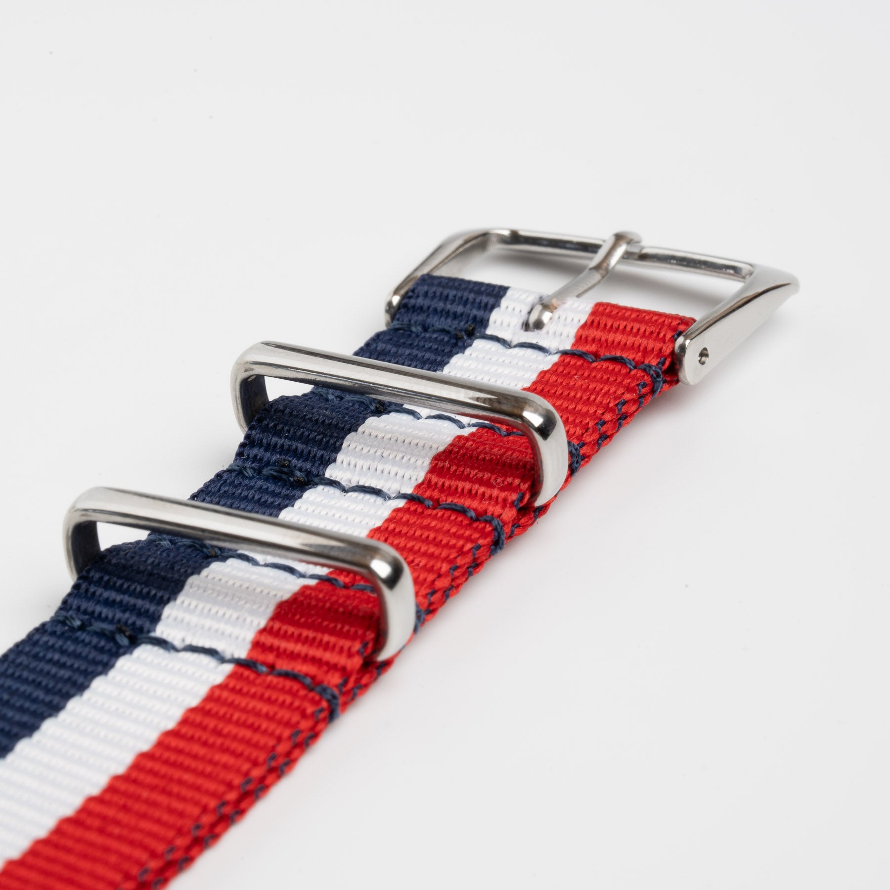 Weaverham Nylon Blue, White & Red Watch Strap