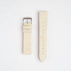 Pineapple Leaf Natural Watch Strap, both pieces laid flat