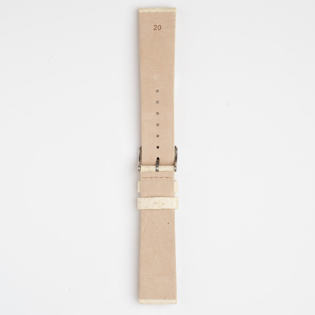 Pineapple Leaf Natural Watch Strap, underside showing the lining