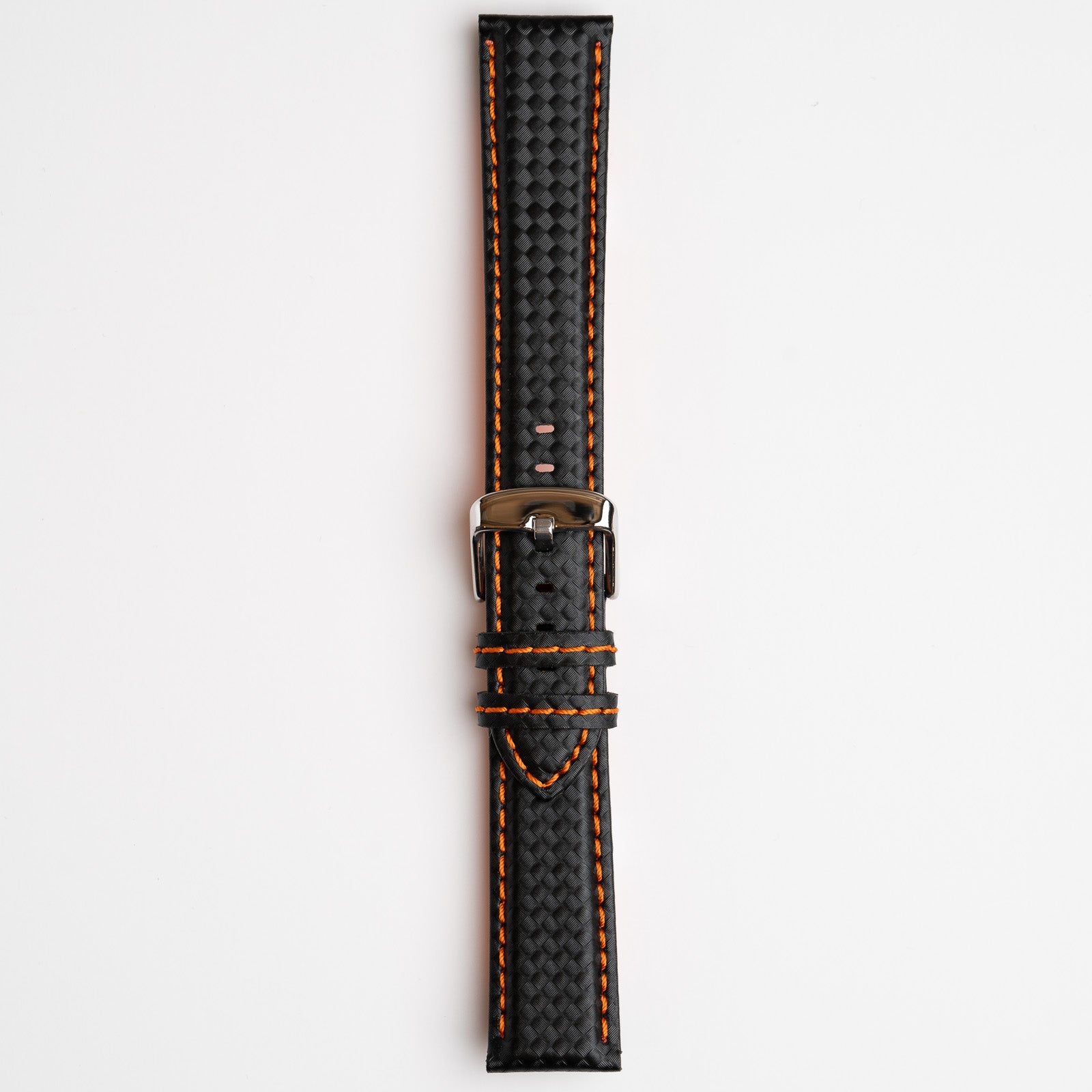 Anthracite Carbon Orange Watch Strap