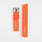 Submerge ISO Dive Orange Watch Strap, both pieces laid flat