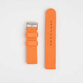 Nylon Quick Release Orange Watch Strap, both pieces laid flat