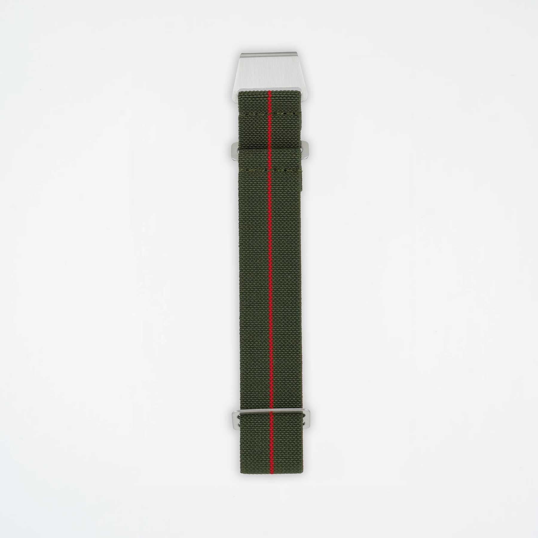 ParaFlex Green & Red Watch Strap