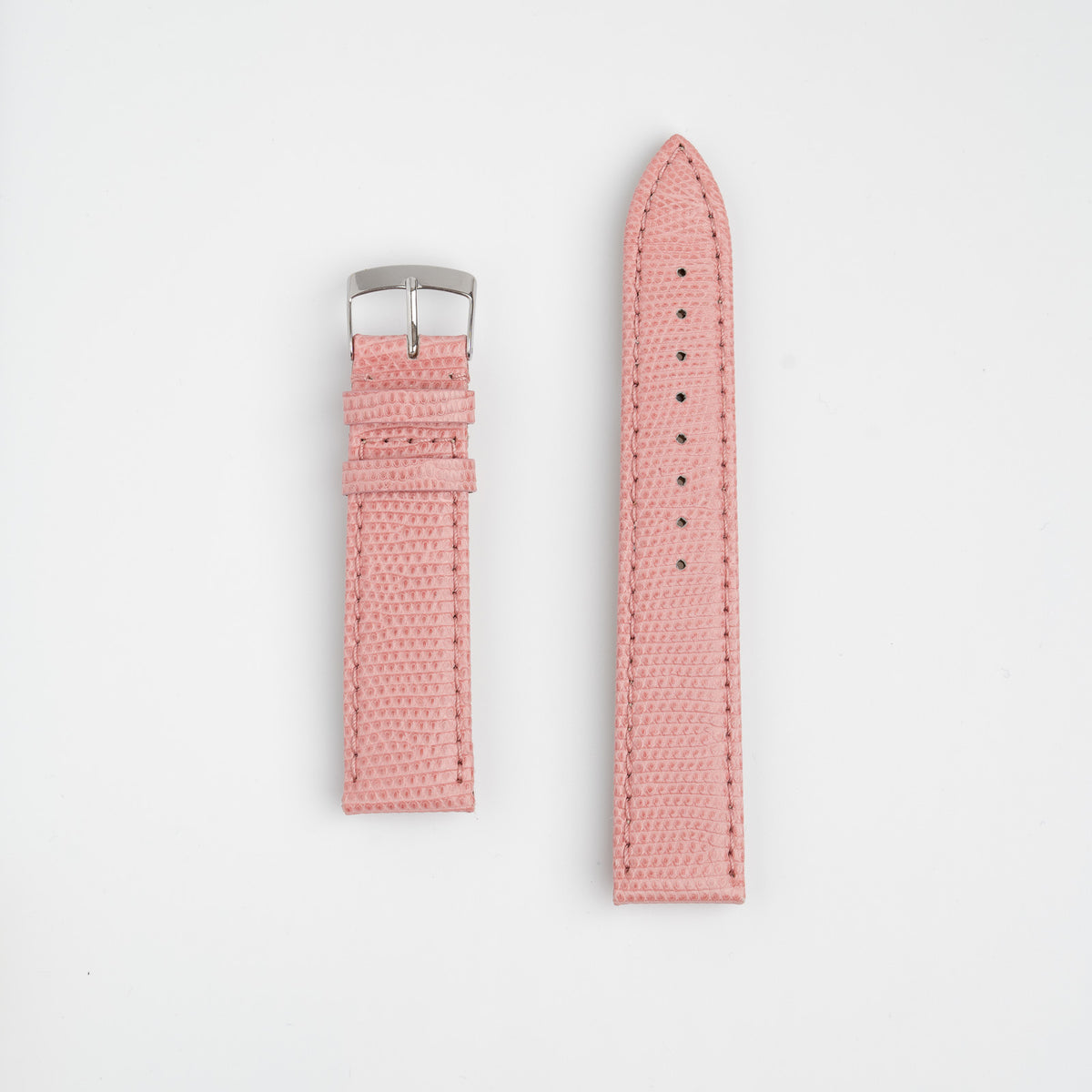 Pink Genuine Lizard Leather Watch Strap available in 14mm, 16mm, 18mm, 20mm