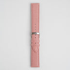 Autentico Lizard Pink Watch Strap, buckled up, front view