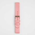 Nylon Quick Release Pink Watch Strap, buckled up, front view