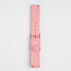 Nylon Quick Release Pink Watch Strap, underside showing the lining