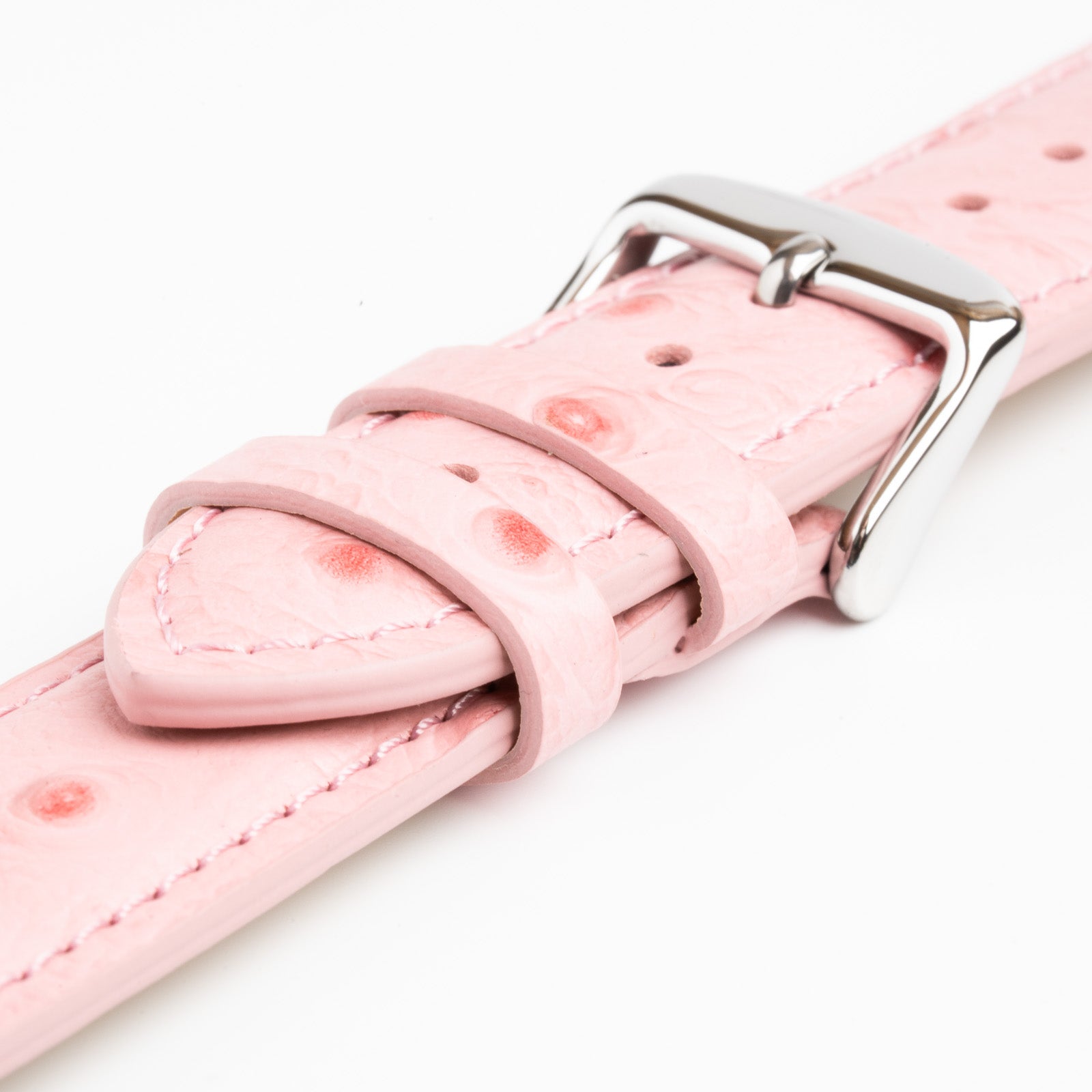 Sandbanks Ostrich Pink Watch Strap