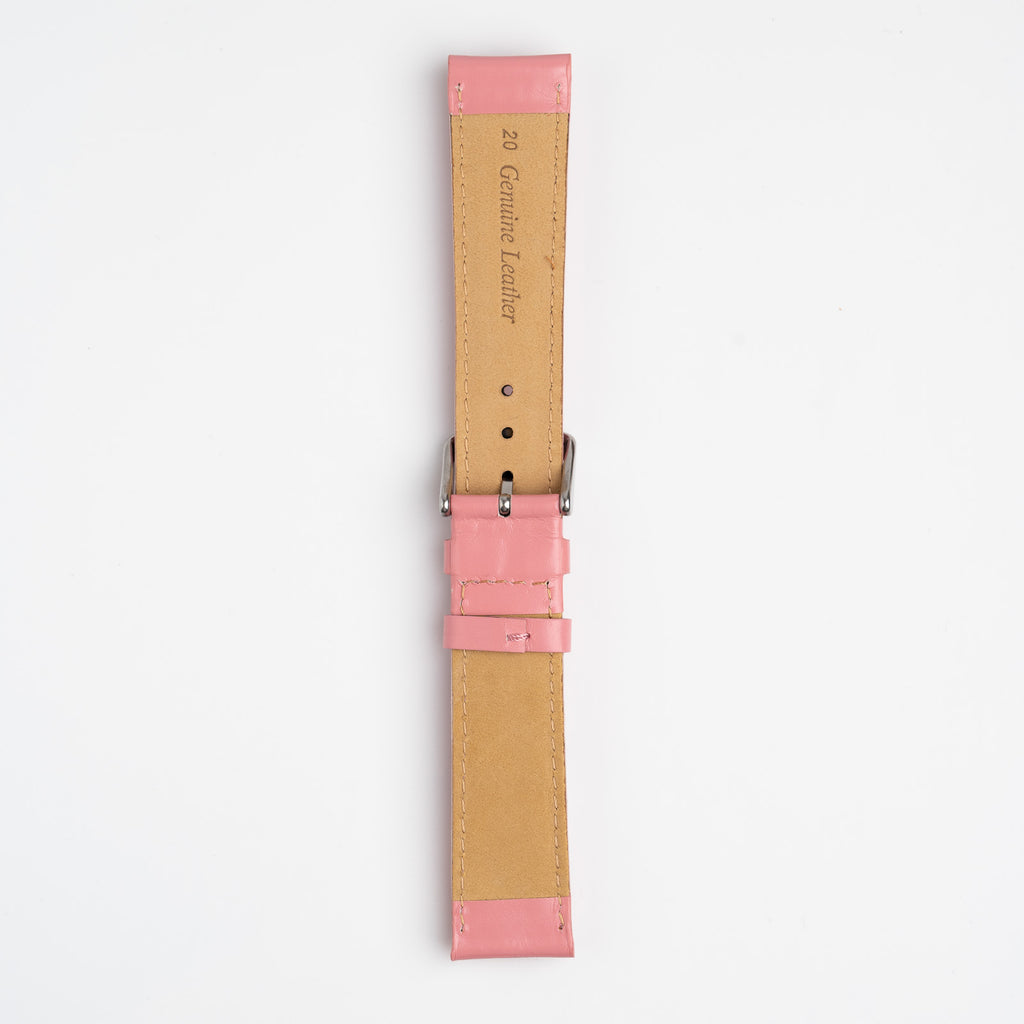 Henley Pink Watch Strap, underside showing the lining