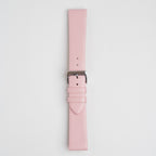 Windsor Smooth Pink Watch Strap, buckled up, front view