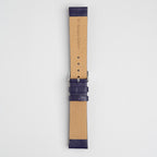 Windsor Smooth Purple Watch Strap, underside showing the lining