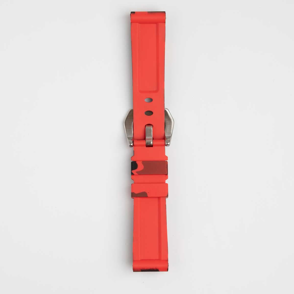 Submerge Camo Silicone Red Watch Strap