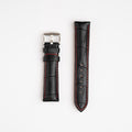 Silverstone Loop Quick Release Black Watch Strap, Red Stitch