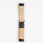 Silverstone Loop Quick Release Black Watch Strap, Red Stitch