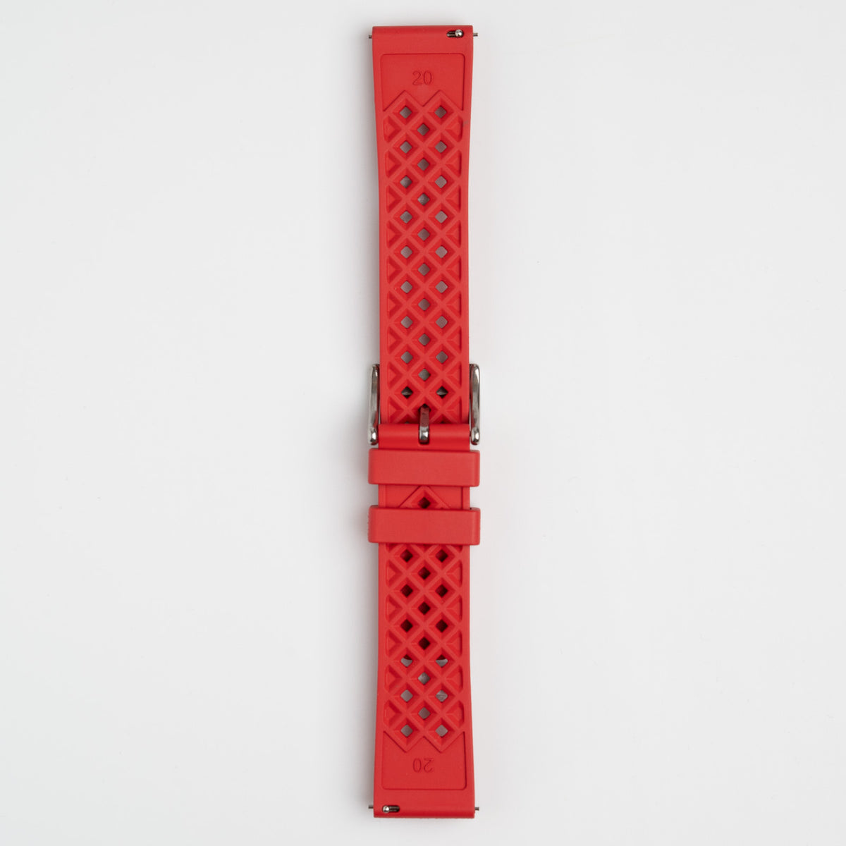 Hex FKM Quick Release Rubber Red Watch Strap