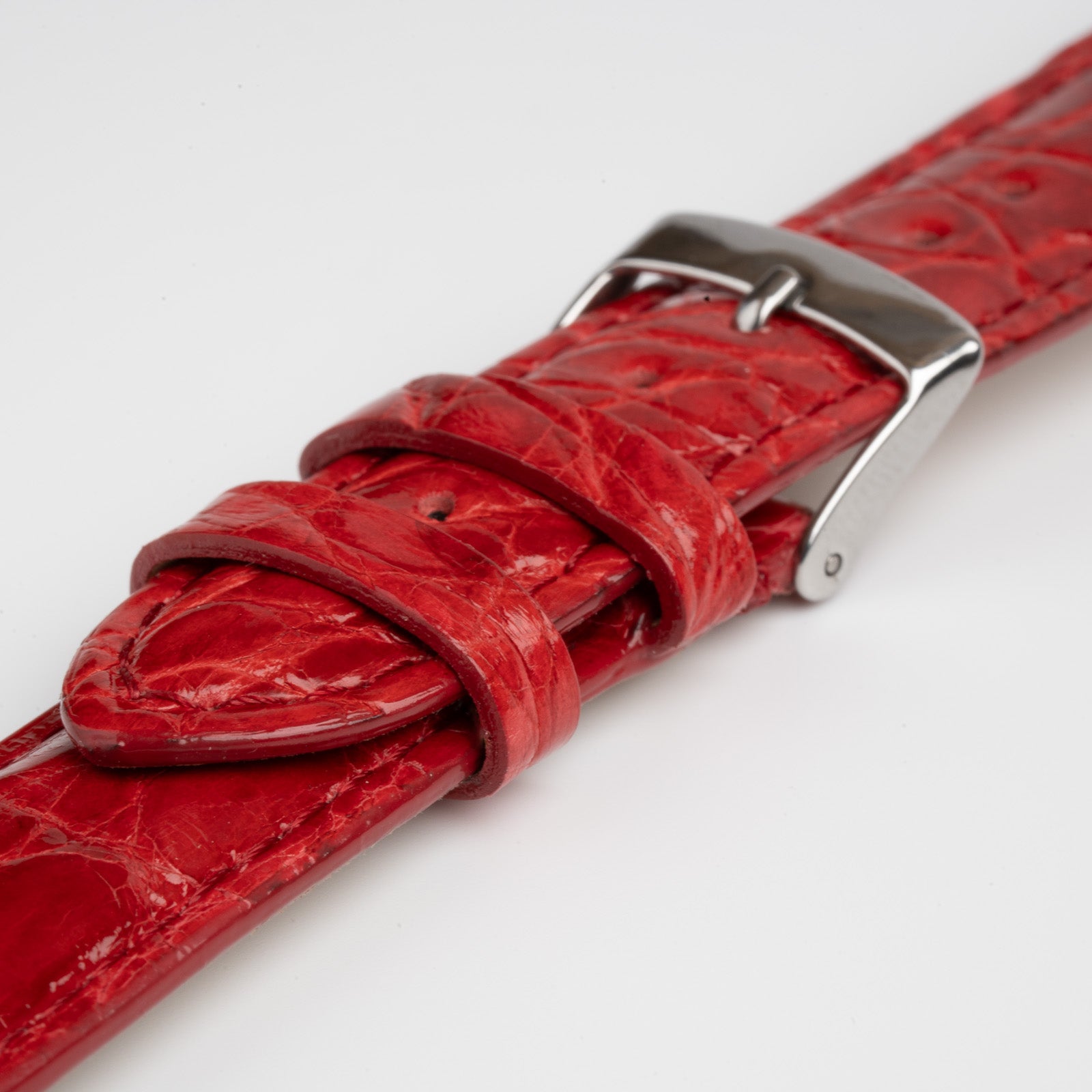 Autentico Crocodile Red Watch Strap