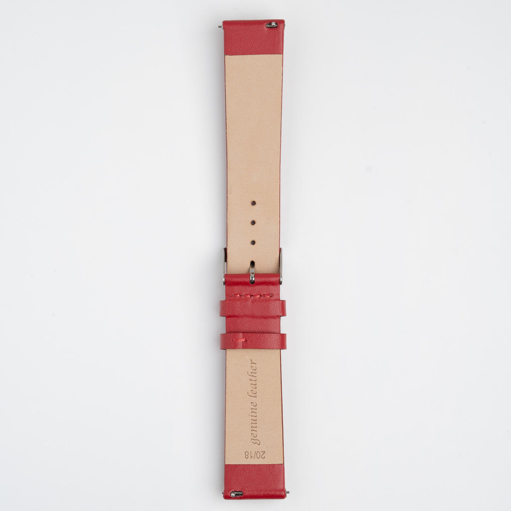 Windsor Smooth Quick Release Red Watch Strap