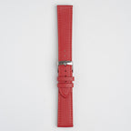 Red Mayfair Subtle Quick Release watch strap, buckled, front view