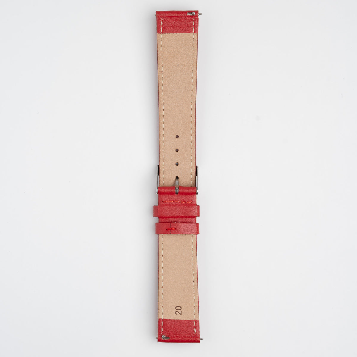 Red Mayfair Subtle Quick Release watch strap, buckled, back view
