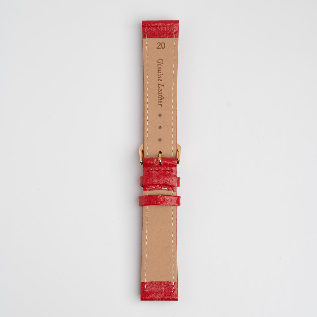 Buffalo Value Red Watch Strap, underside showing the lining