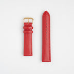 Buffalo Value Padded Red Watch Strap, both pieces laid flat