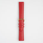 Buffalo Value Padded Red Watch Strap, buckled up, front view
