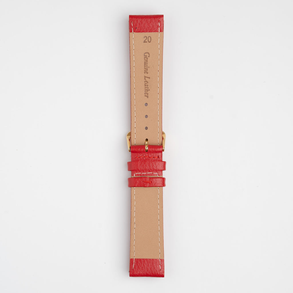 Buffalo Value Padded Red Watch Strap, underside showing the lining