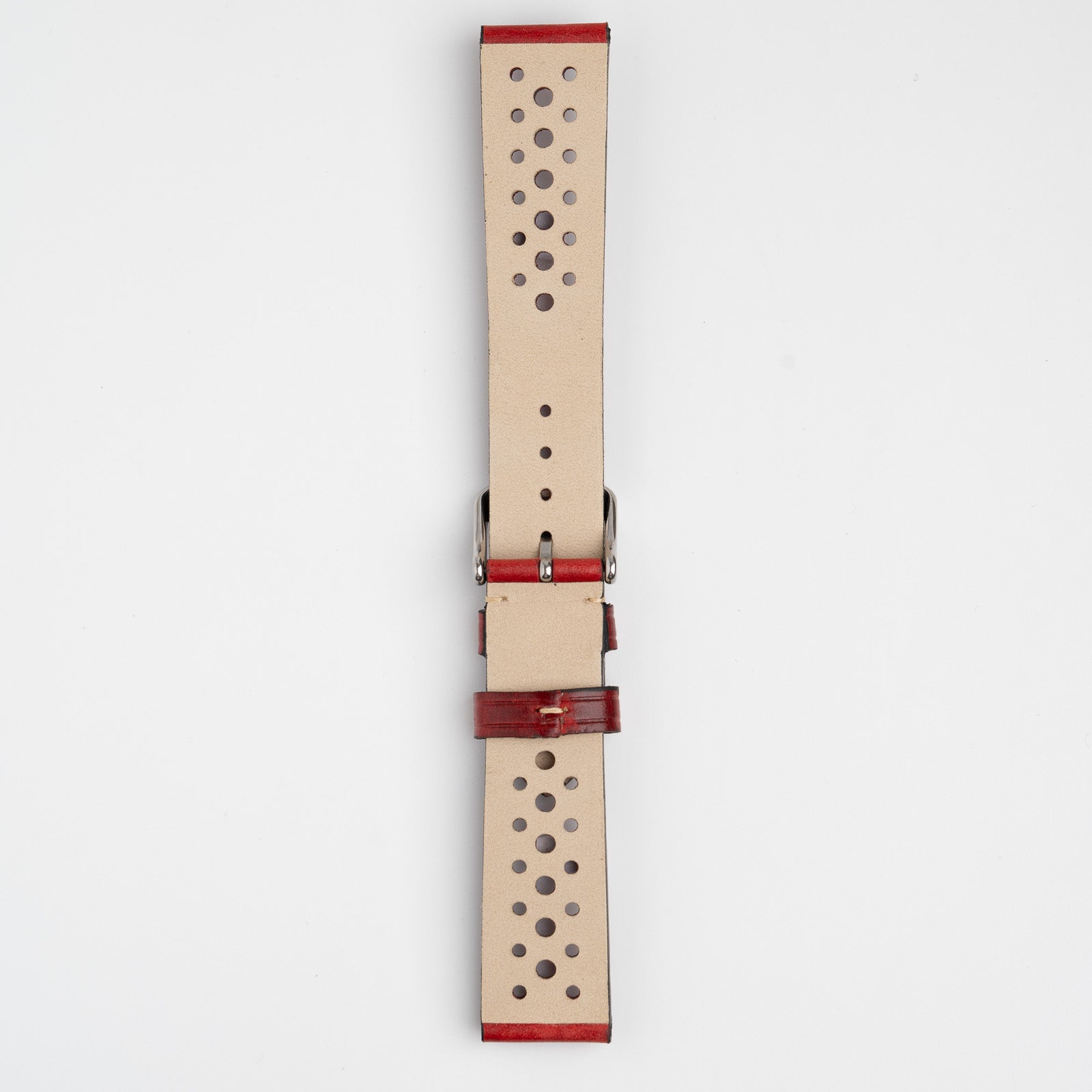 Vintage Rustic Red Watch Strap