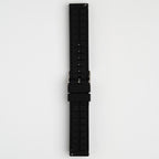 Anthracite Dash Quick Release Black Watch Strap, Blue Stitch