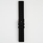 Anthracite Dash Quick Release Black Watch Strap, Red Stitch