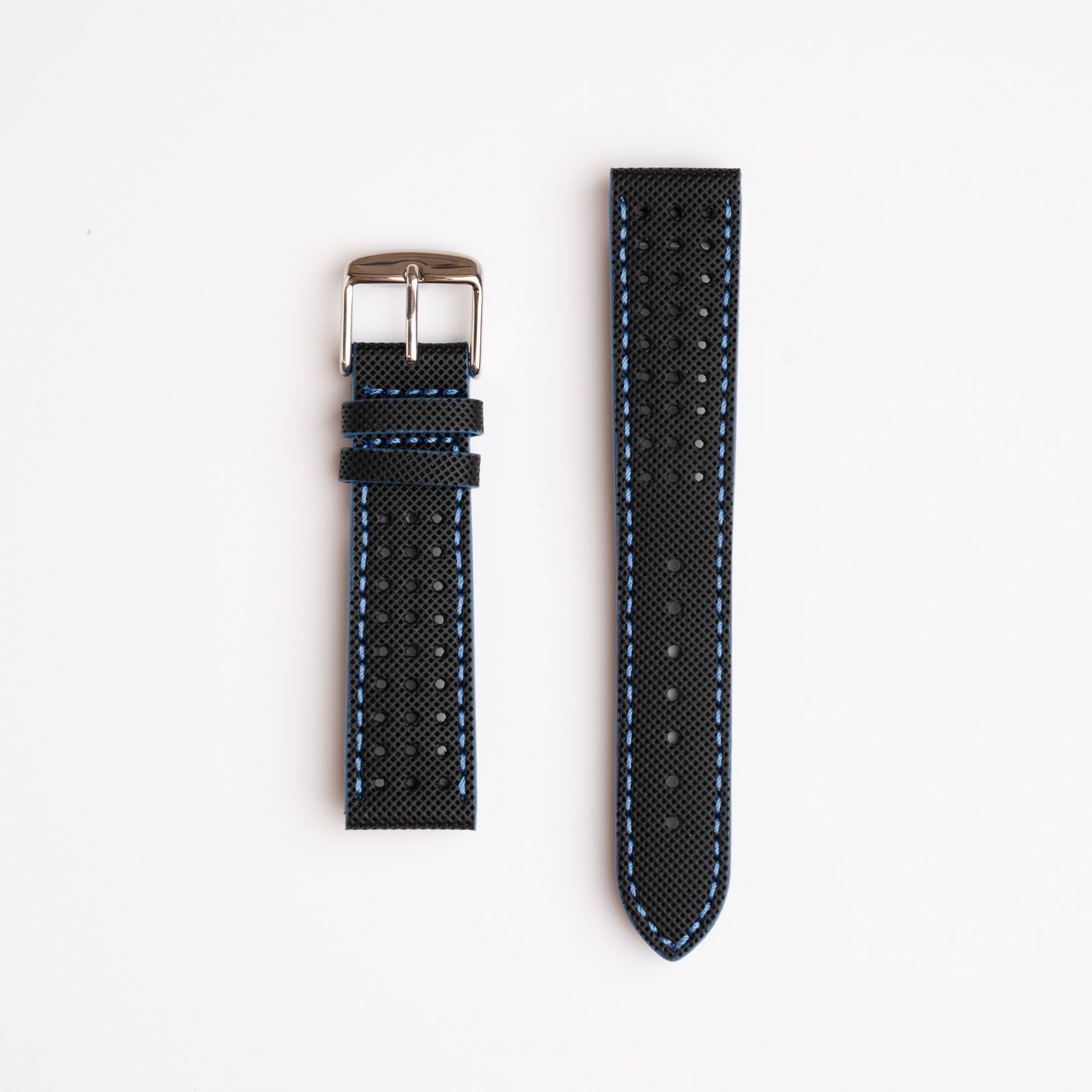 Ocean Sport Black & Blue Stitch Watch Strap