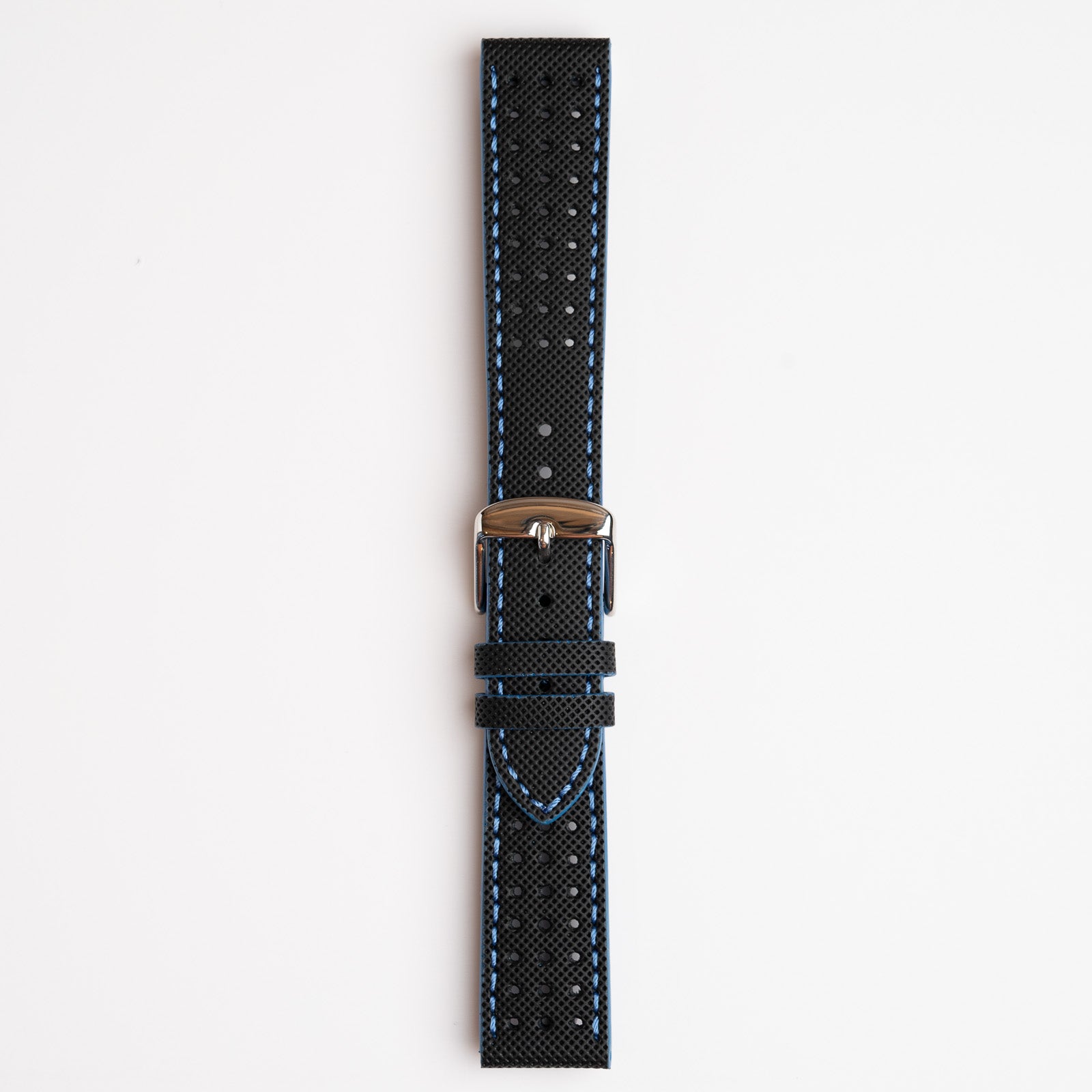 Ocean Sport Black & Blue Stitch Watch Strap