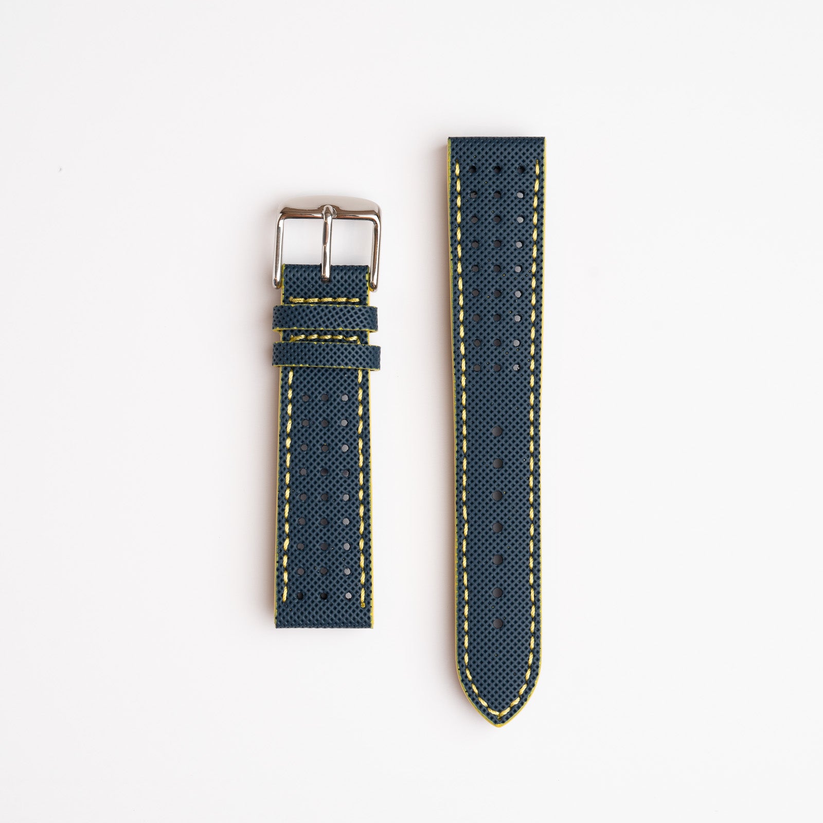 Ocean Sport Blue & Yellow Stitch Watch Strap