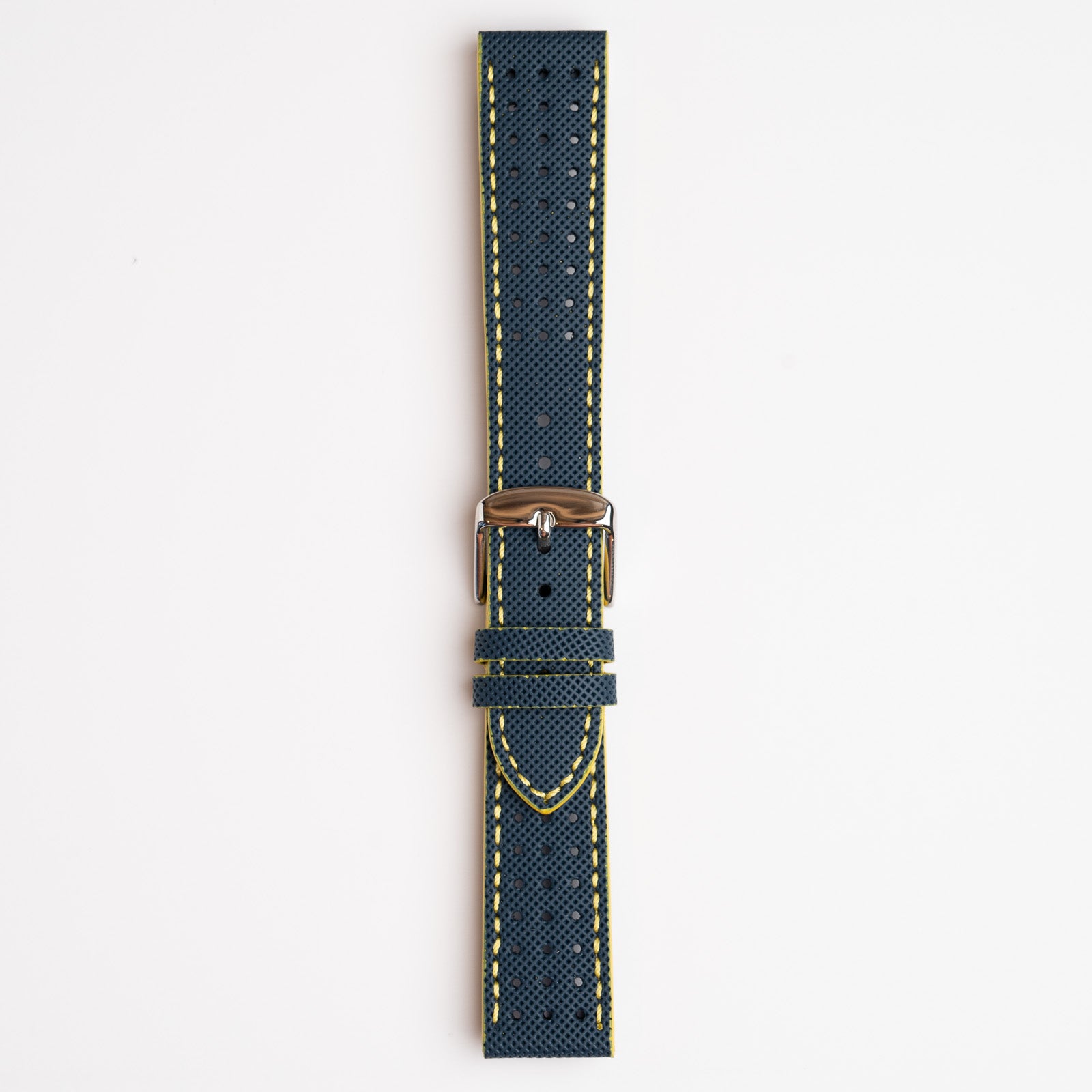 Ocean Sport Blue & Yellow Stitch Watch Strap