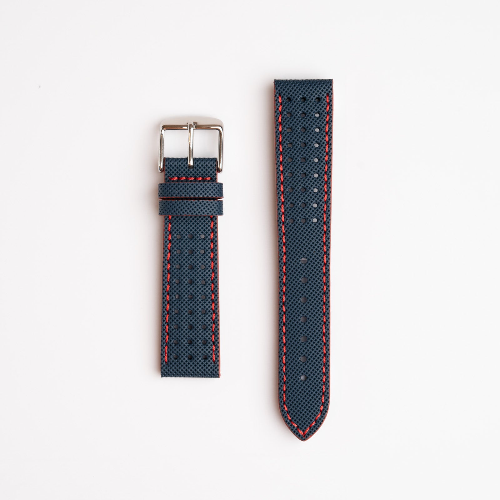 Ocean Sport Blue & Red Stitch Watch Strap