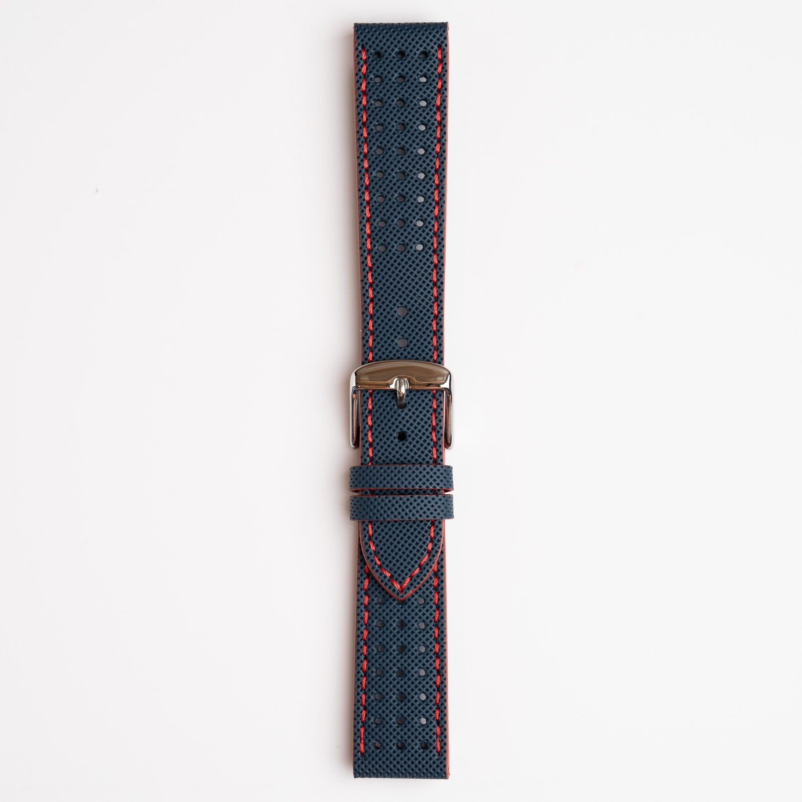 Ocean Sport Blue & Red Stitch Watch Strap