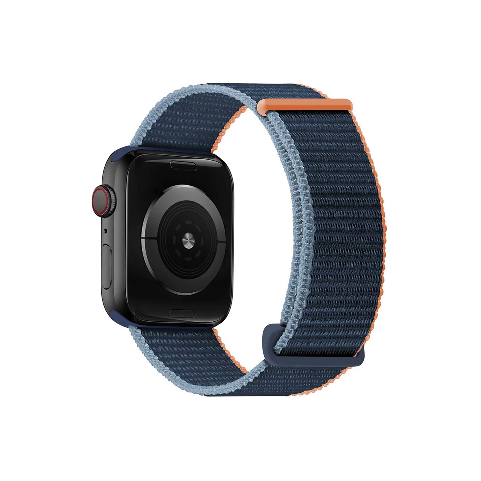 Sport Loop Navy & Orange Watch Strap For Apple