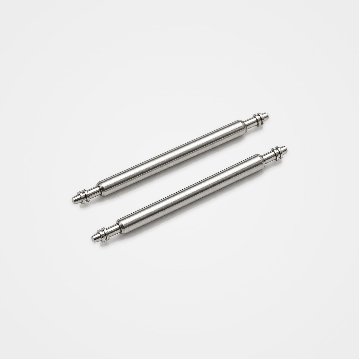 A pair of 1.5mm 316 stainless steel watch spring bars