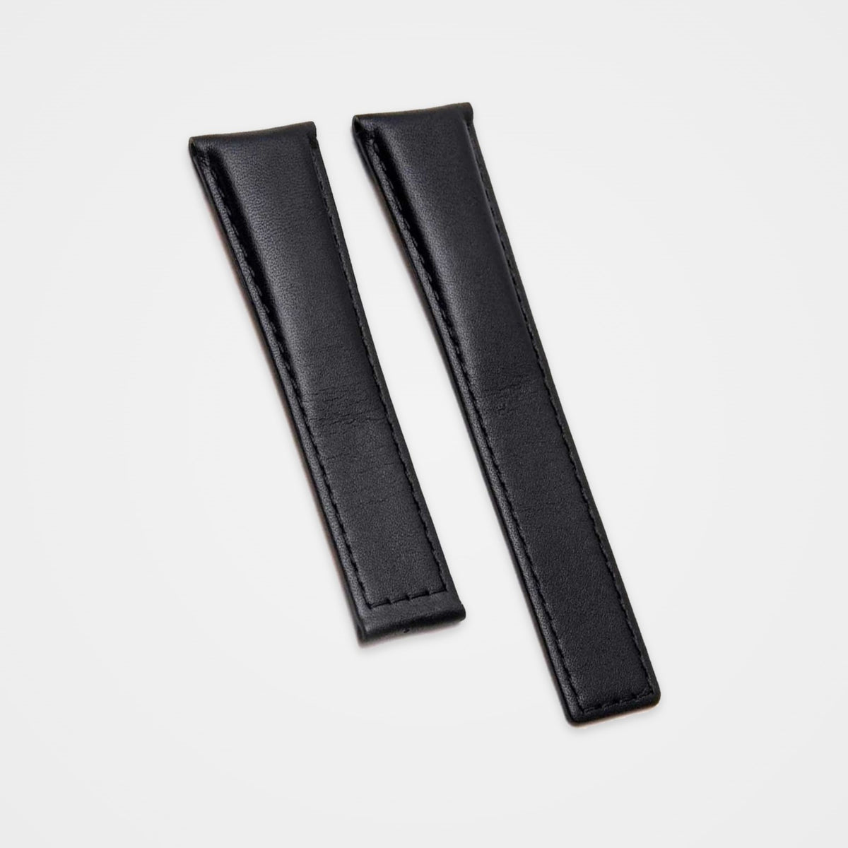 Black smooth leather strap for TAG Heuer Monaco