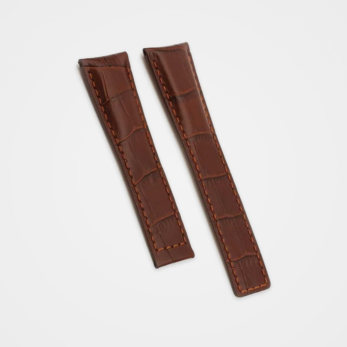 Brown crocodile grain strap for TAG Heuer Monaco