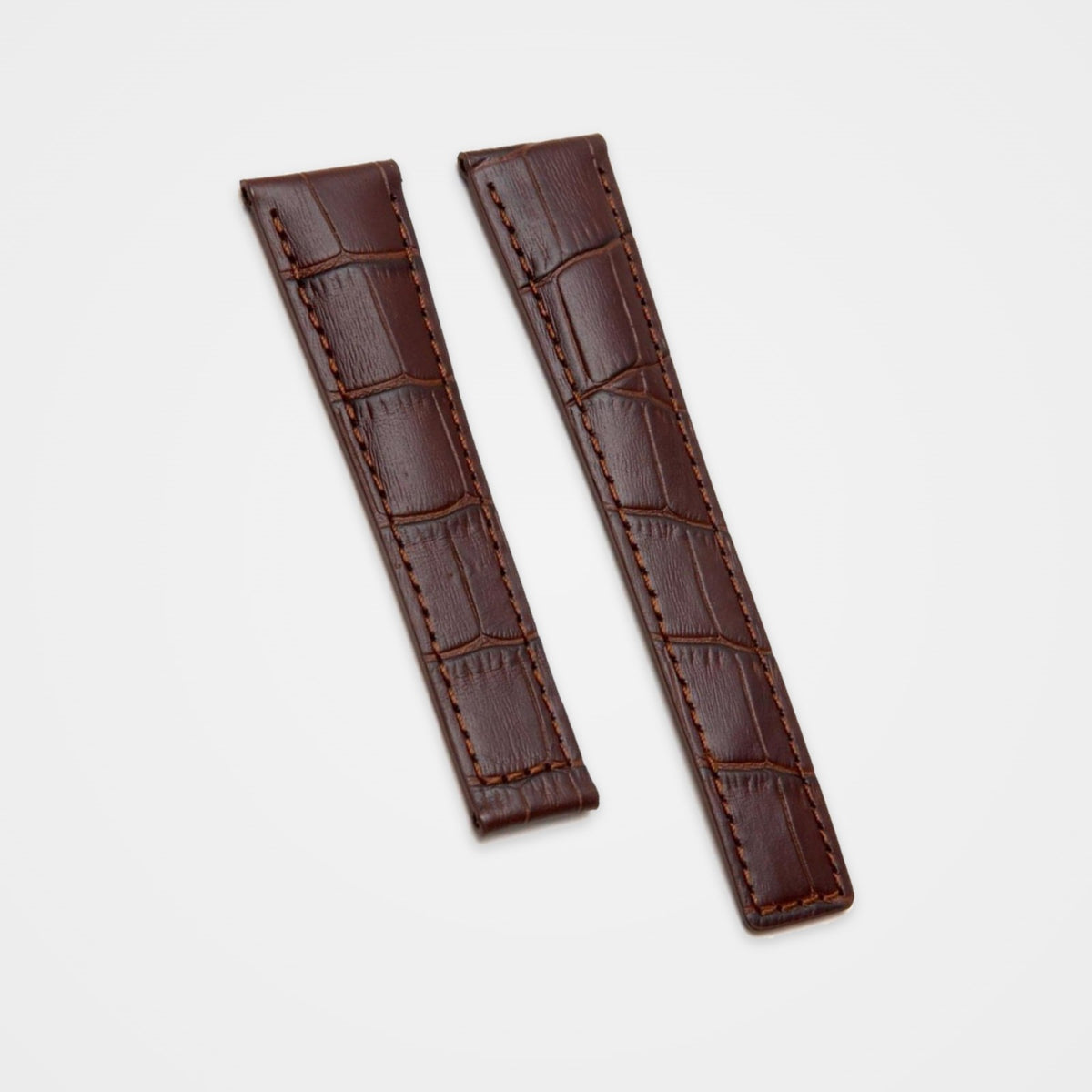 Brown crocodile grain strap for TAG Heuer Monza