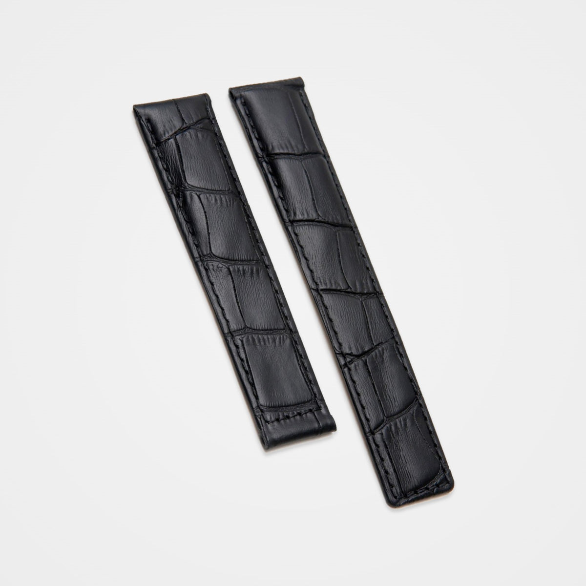 Black crocodile grain strap for TAG Heuer 6000 Series Gents