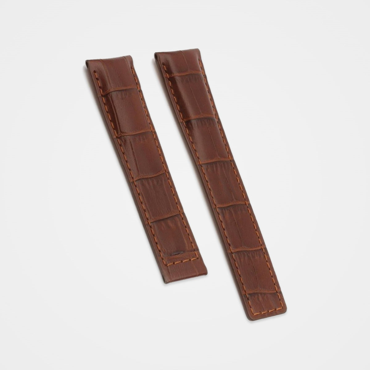 Brown crocodile grain strap for TAG Heuer Carrera 20mm