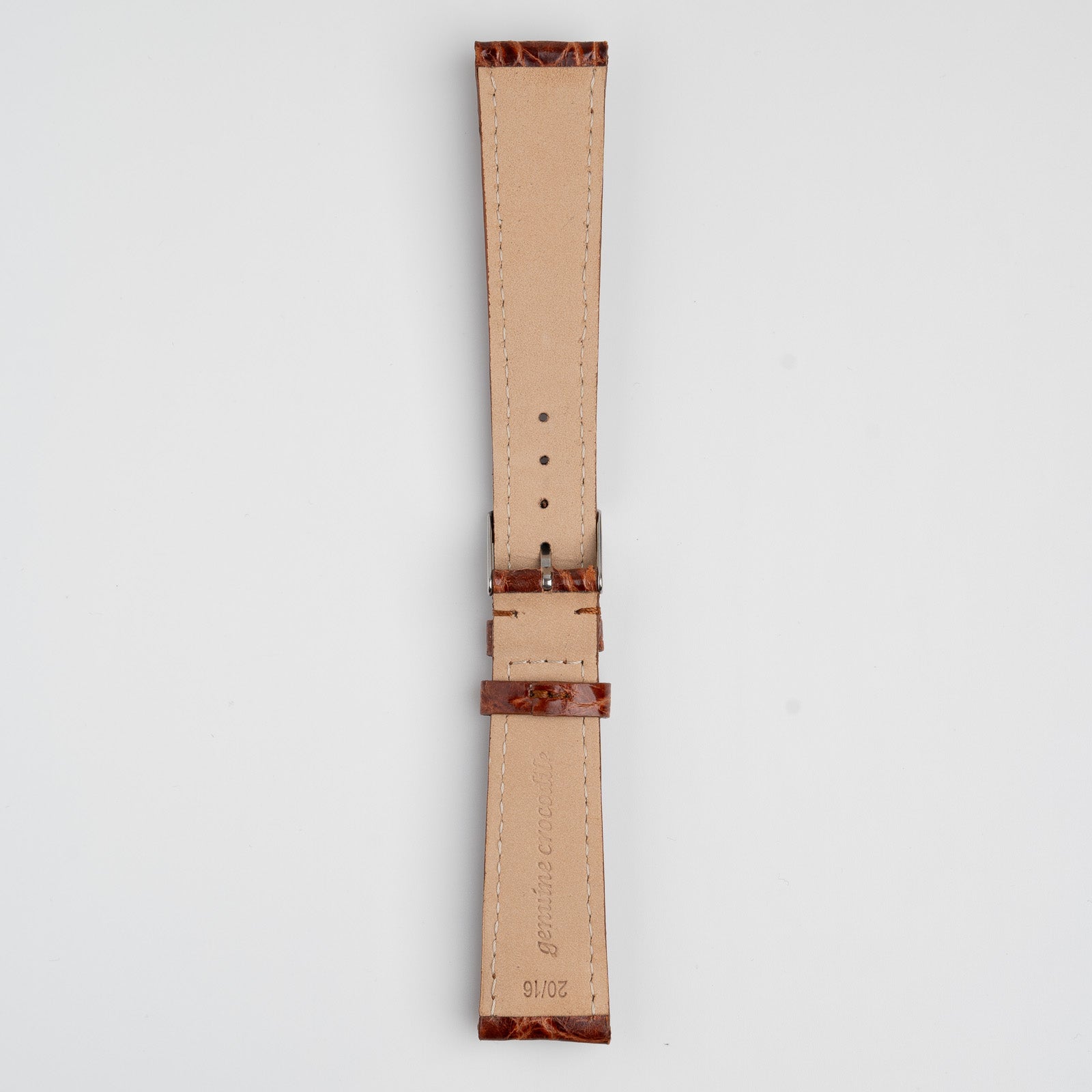 Autentico Crocodile Tan Watch Strap