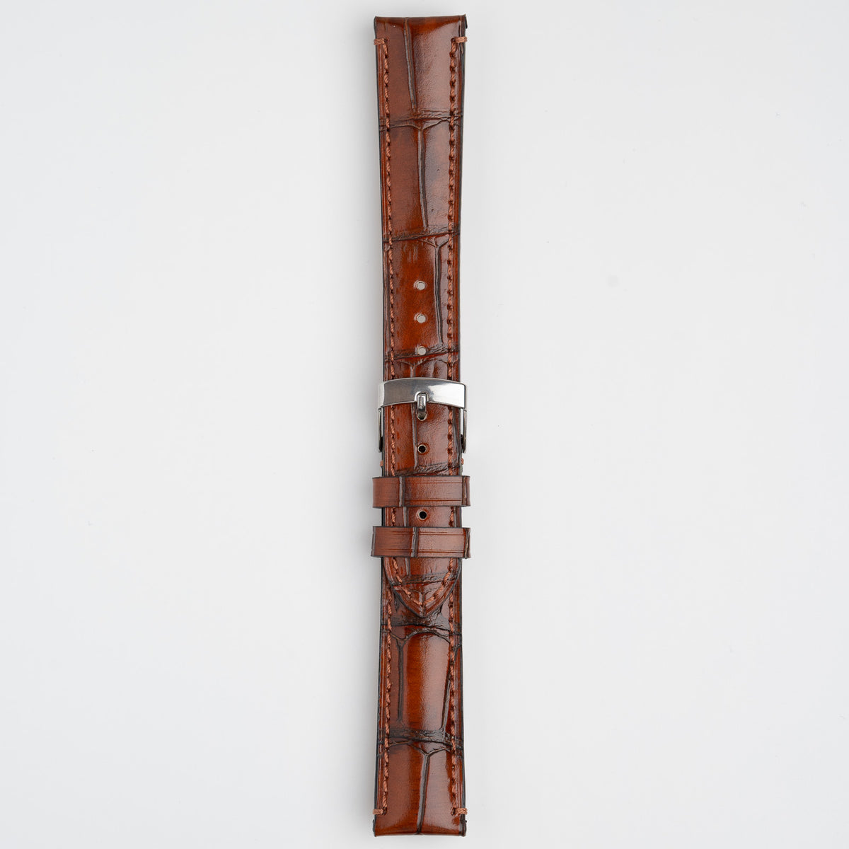 Handmade Alligator Grain Tan Watch Strap