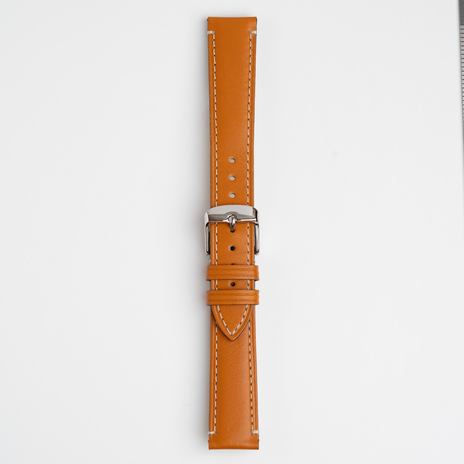 Handmade Contrast Tan Watch Strap