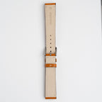 Handmade Contrast Tan Watch Strap, underside showing the lining