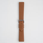 Windsor Smooth Tan Watch Strap, buckled up, front view